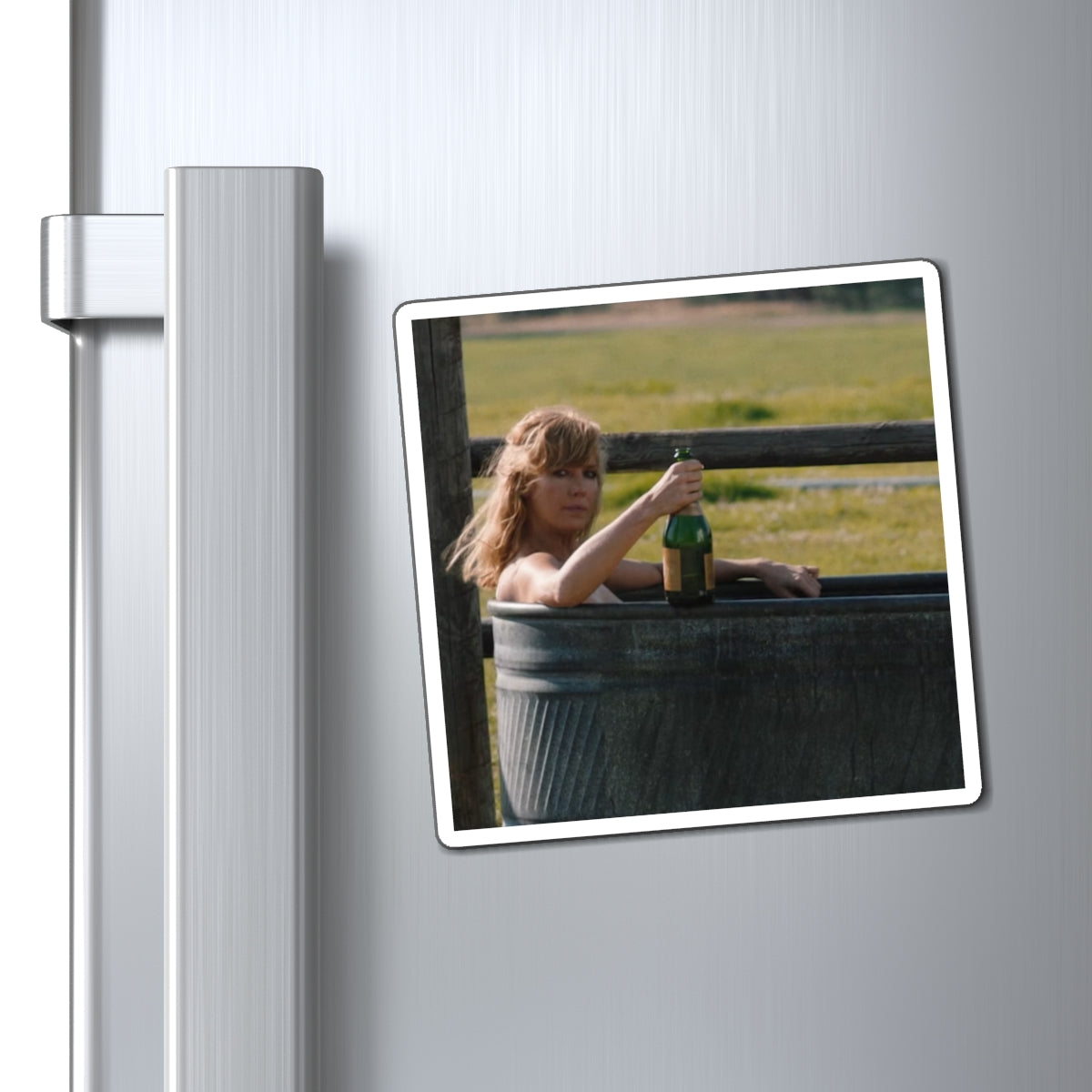 Beth Dutton Bath Tub Square Magnet