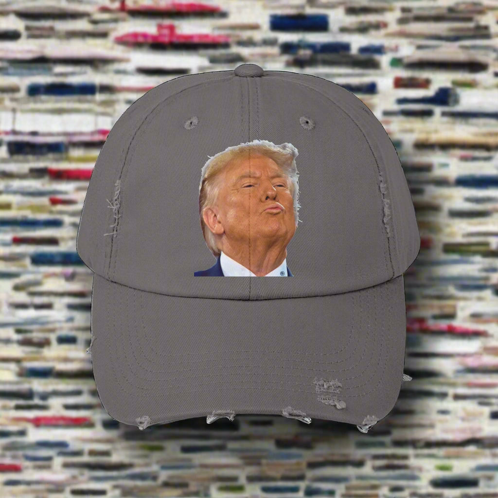 Trump Kiss Distressed Cap