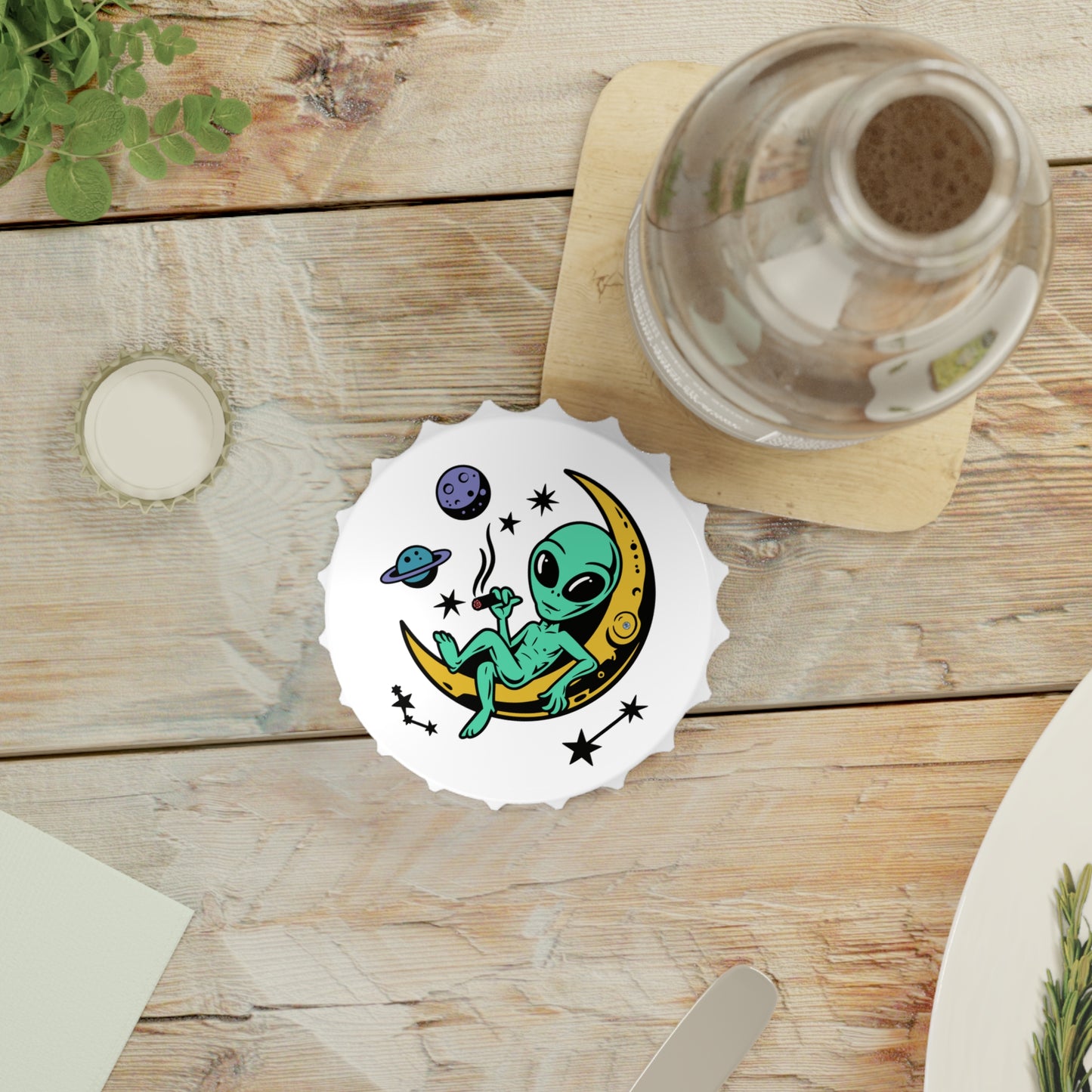 420 Alien Magnetic Dual Bottle Opener