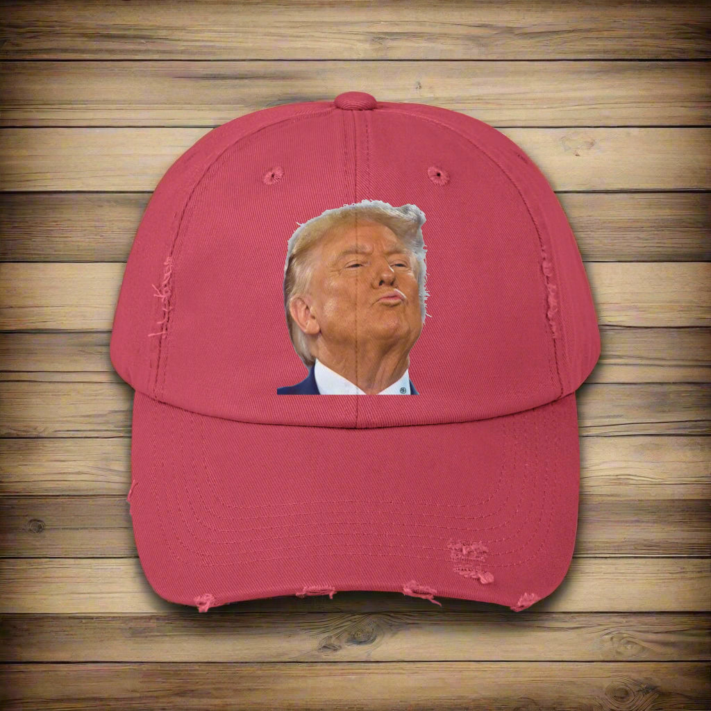Trump Kiss Distressed Cap
