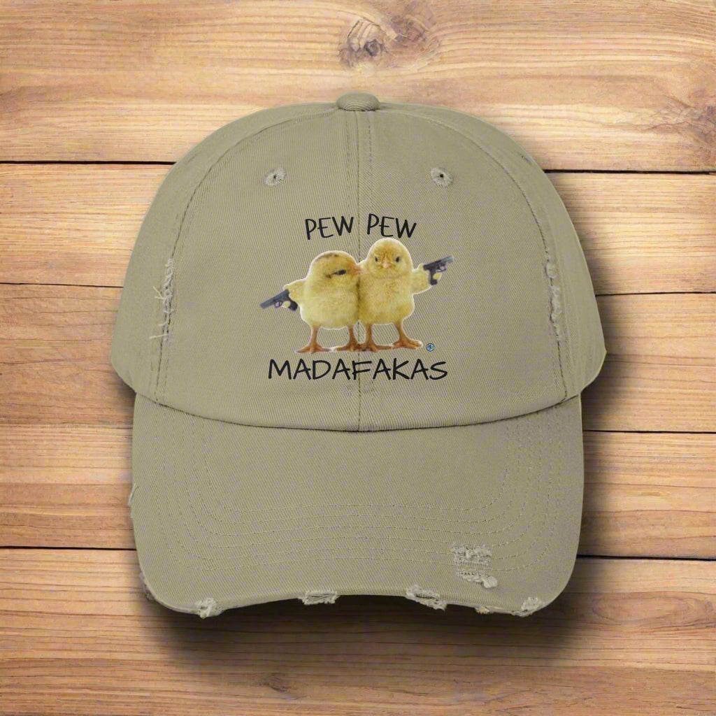 Pew Pew Distressed Cap