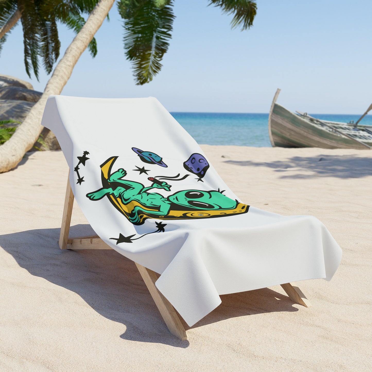 420 Alien Beach Towel