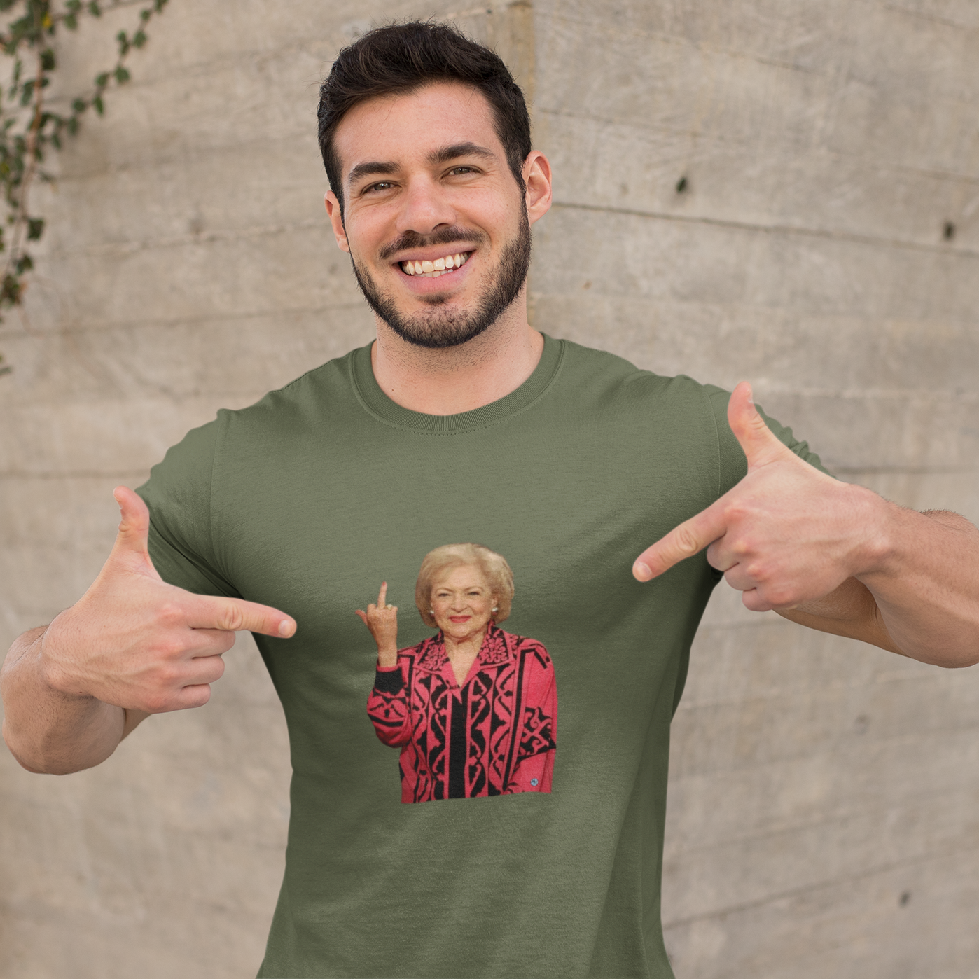 Betty White Middle Finger Men's T-Shirt