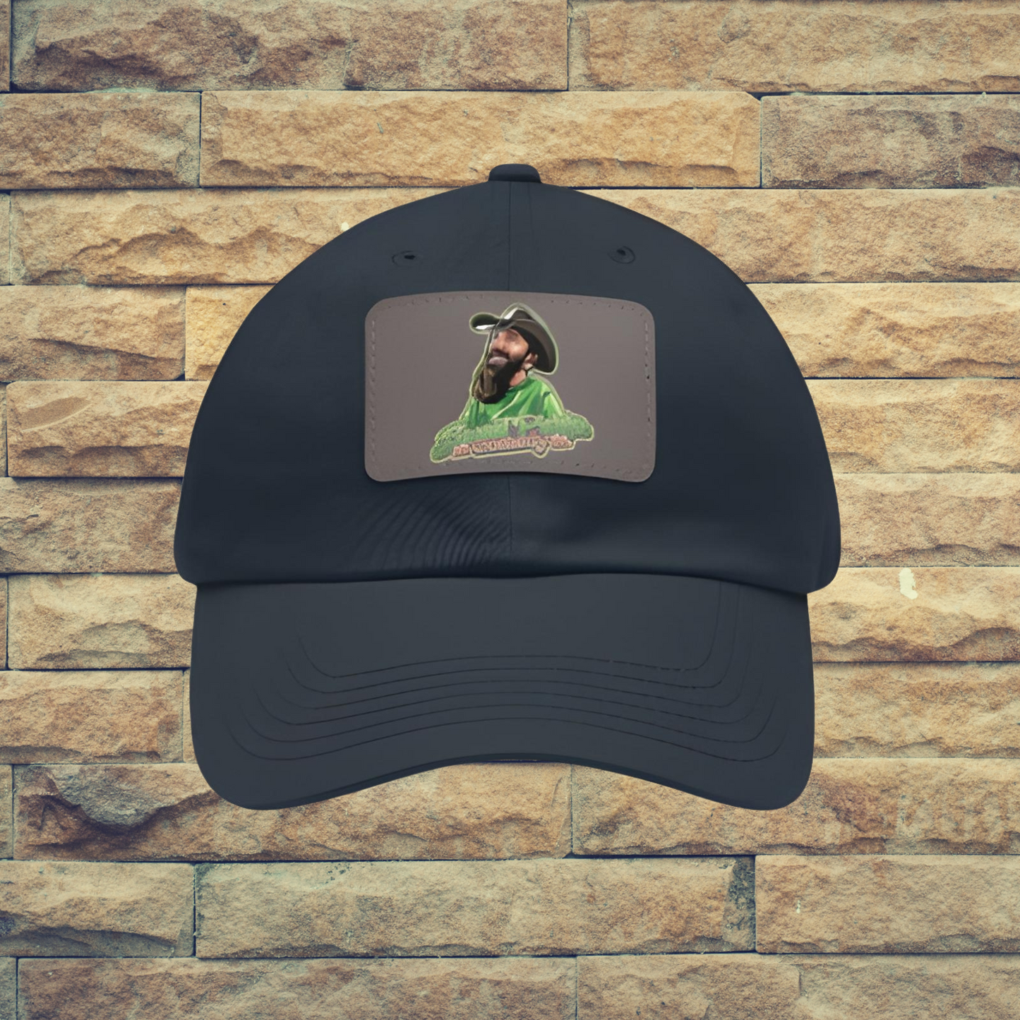 Sweet Pickle Dad Cap with Round Grey Leather Patch