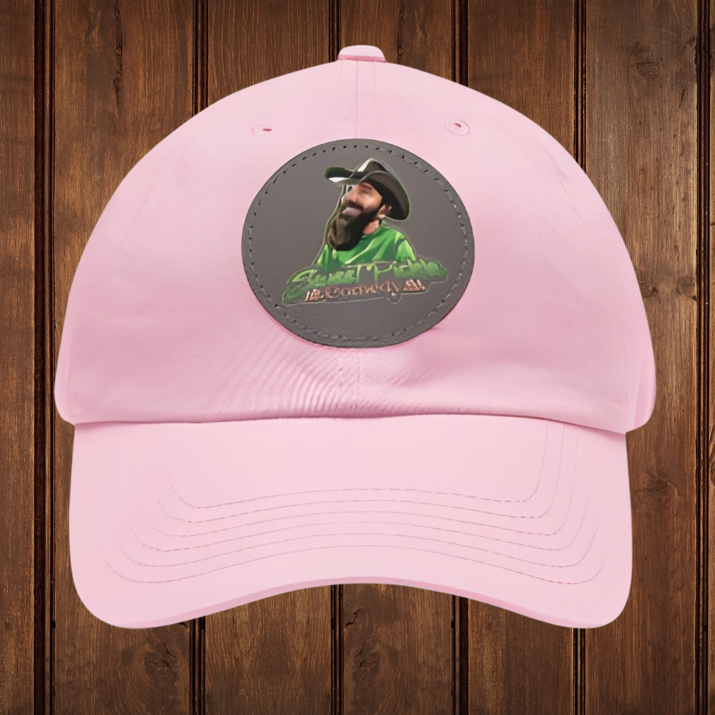 Sweet Pickle Dad Cap with Round Grey Leather Patch