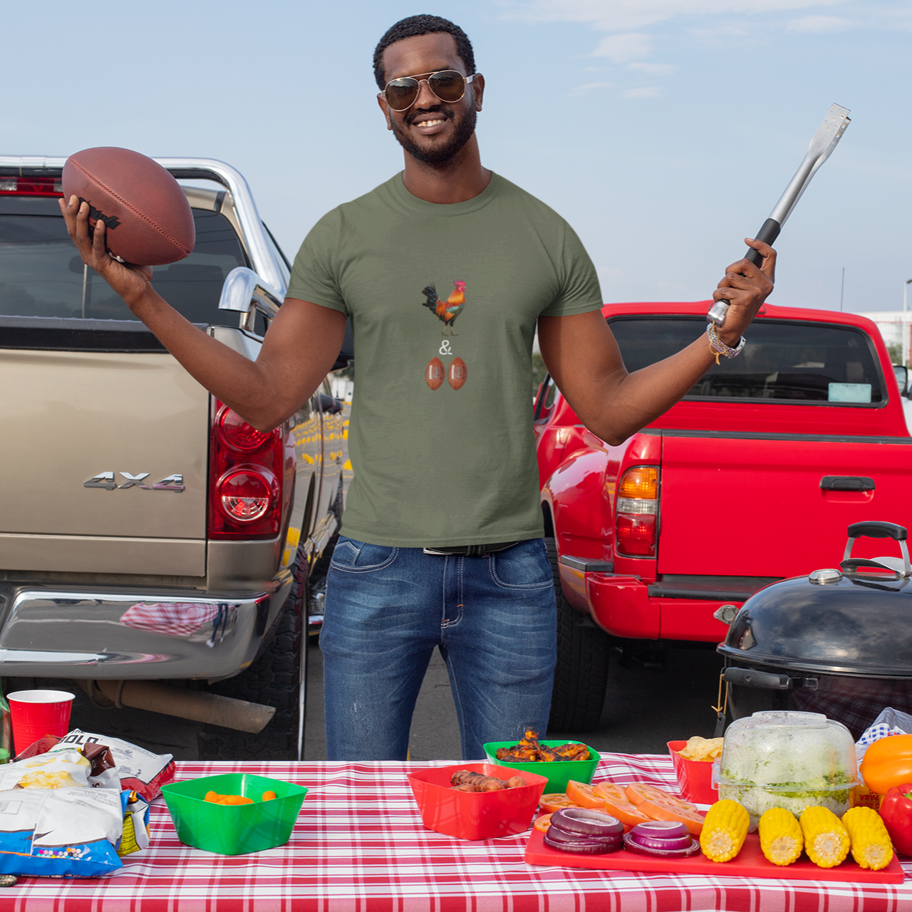 Cock & Footballs Men's T-Shirt