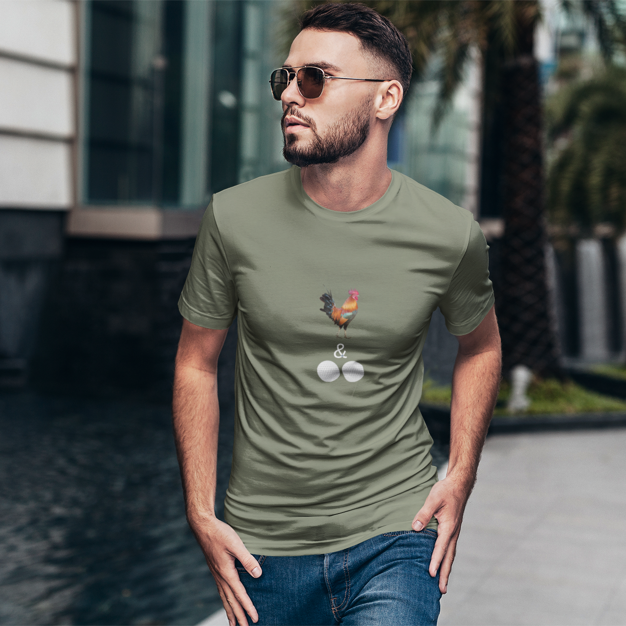 Cock & Golf Balls Men's T-Shirt