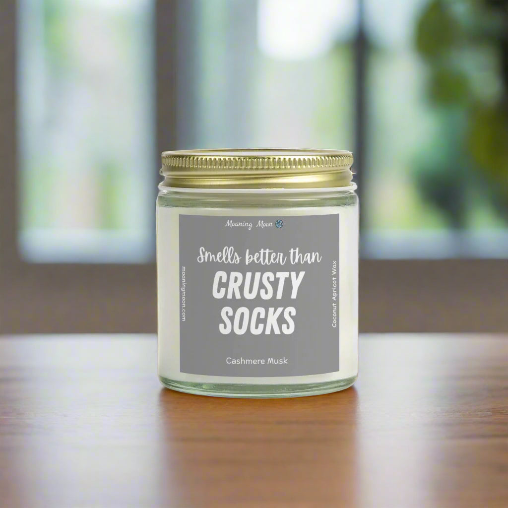 Crusty Socks - Cashmere Musk, Coconut Apricot Wax Candle