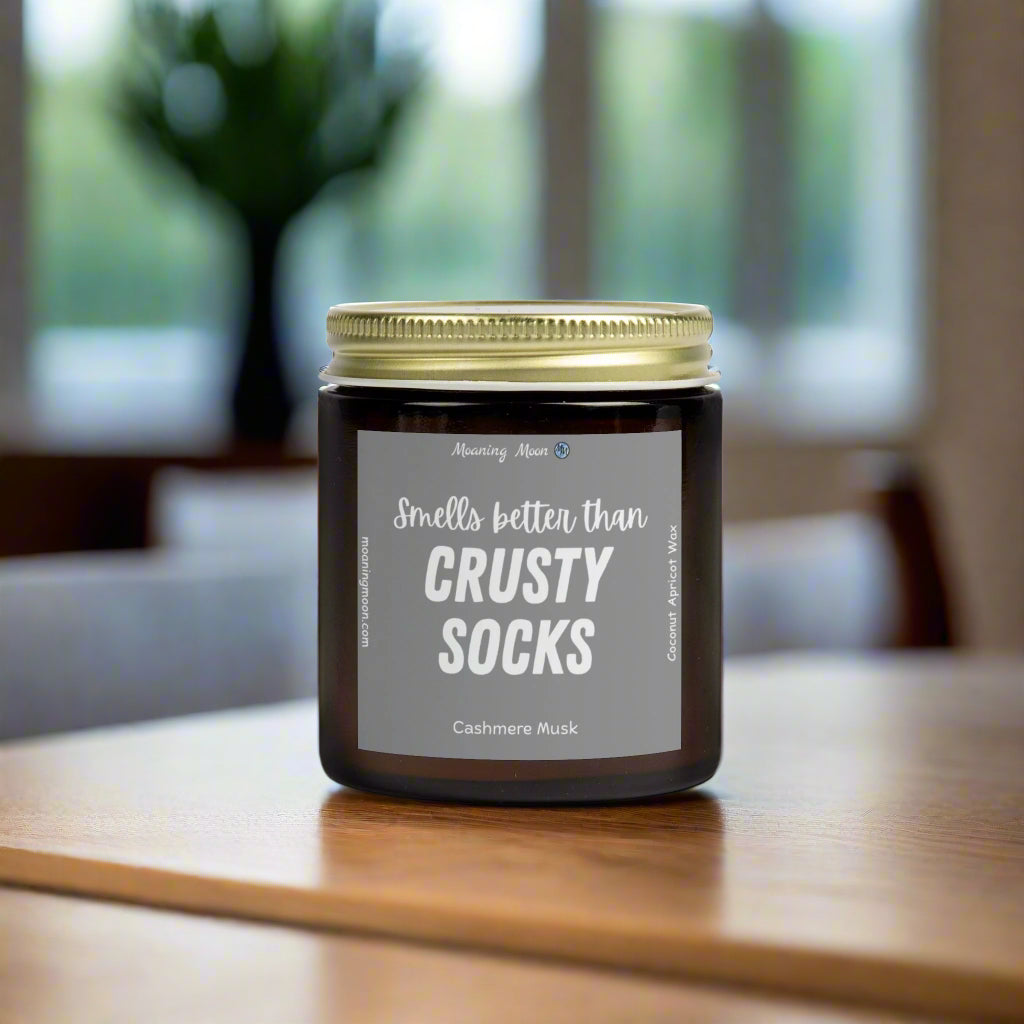 Crusty Socks - Cashmere Musk, Coconut Apricot Wax Candle