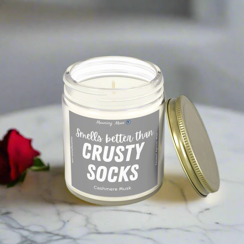 Crusty Socks - Cashmere Musk, Coconut Apricot Wax Candle