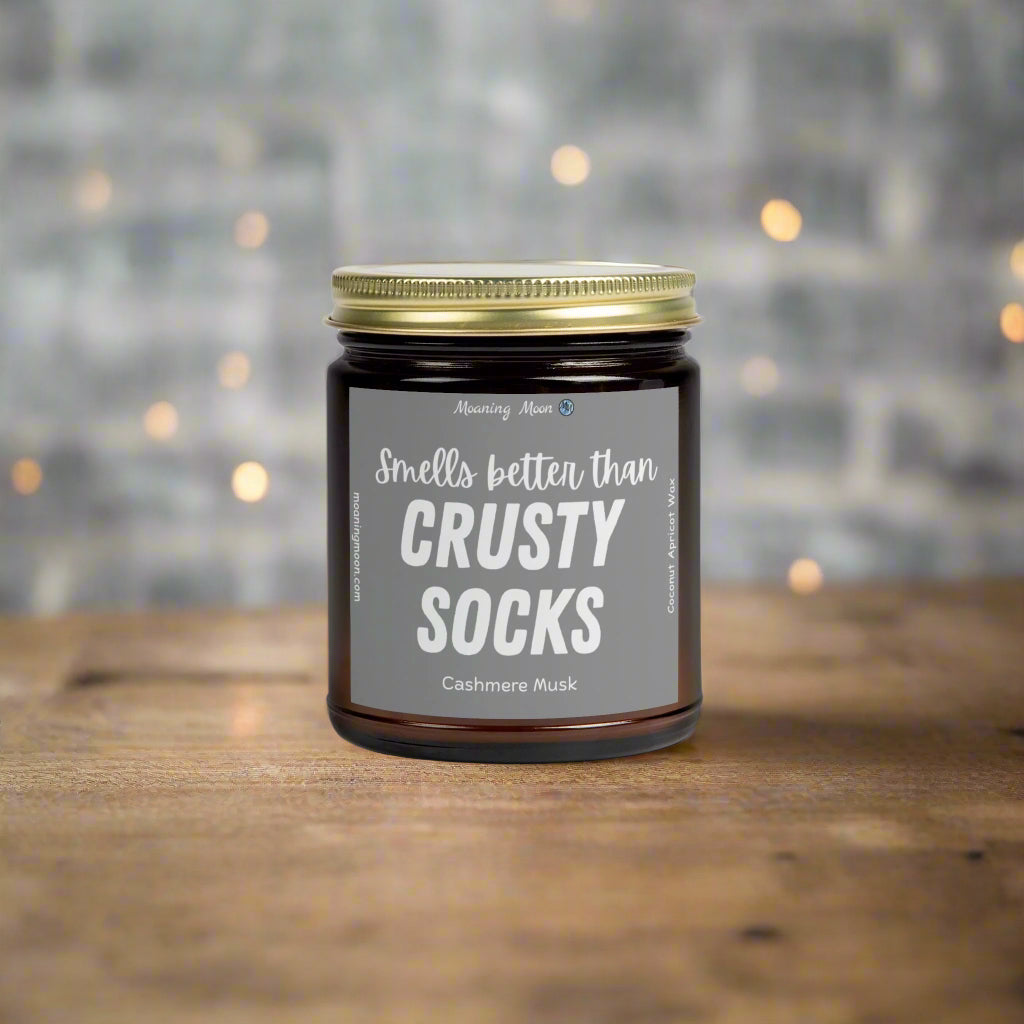 Crusty Socks - Cashmere Musk, Coconut Apricot Wax Candle