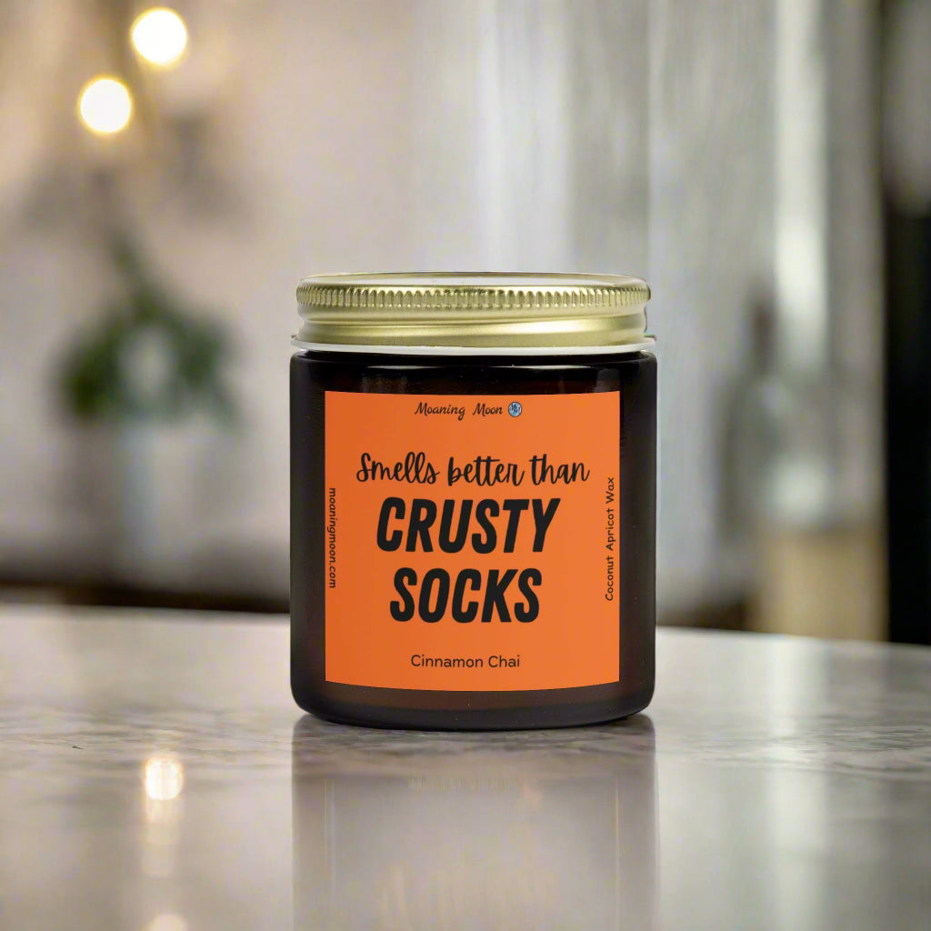 Crusty Socks - Cinnamon Chai, Coconut Apricot Wax Candles