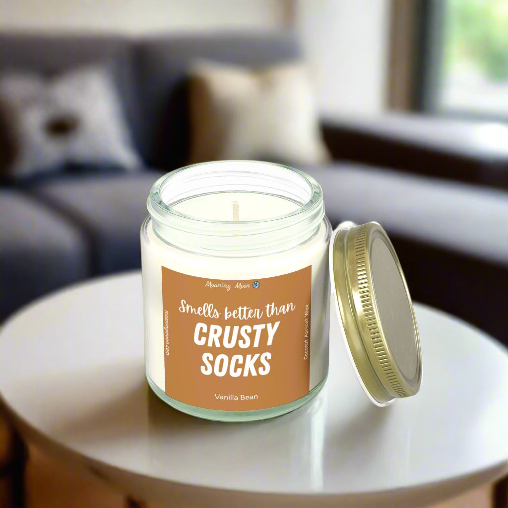 Crusty Socks - Vanilla Bean, Coconut Apricot Wax Candle