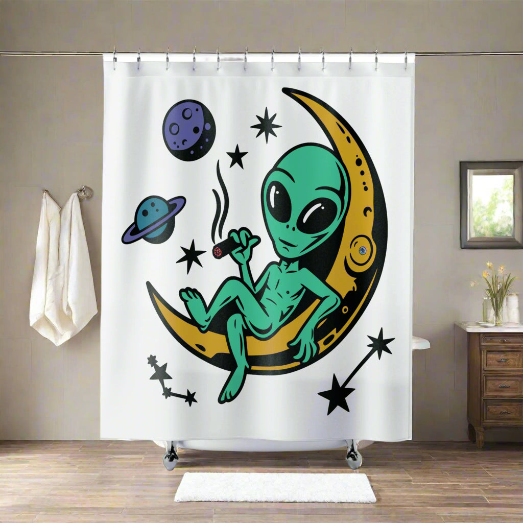 420 Alien Shower Curtain