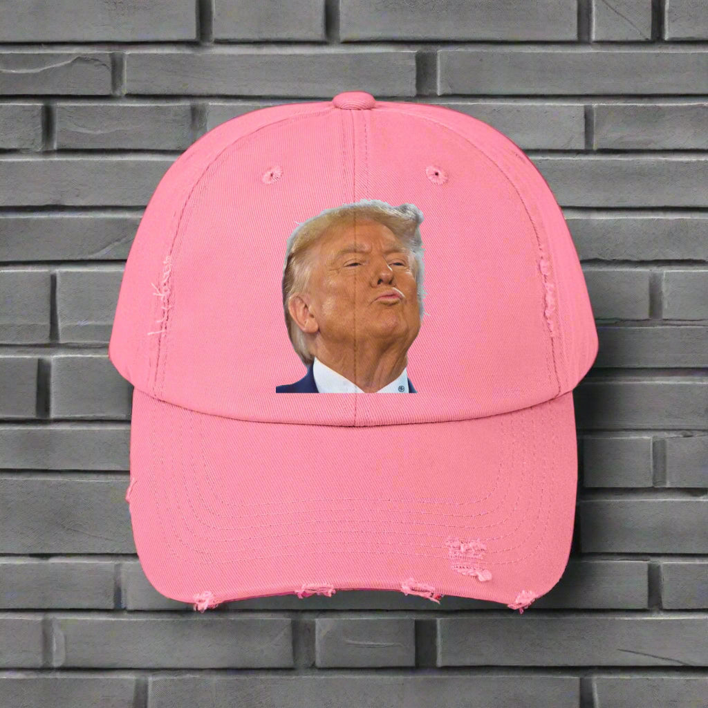 Trump Kiss Distressed Cap