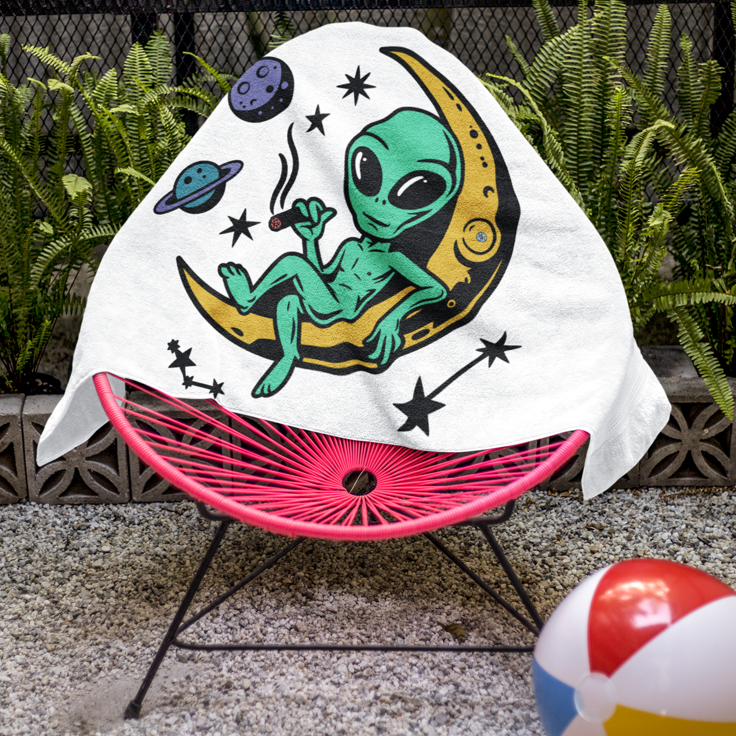 420 Alien Beach Towel