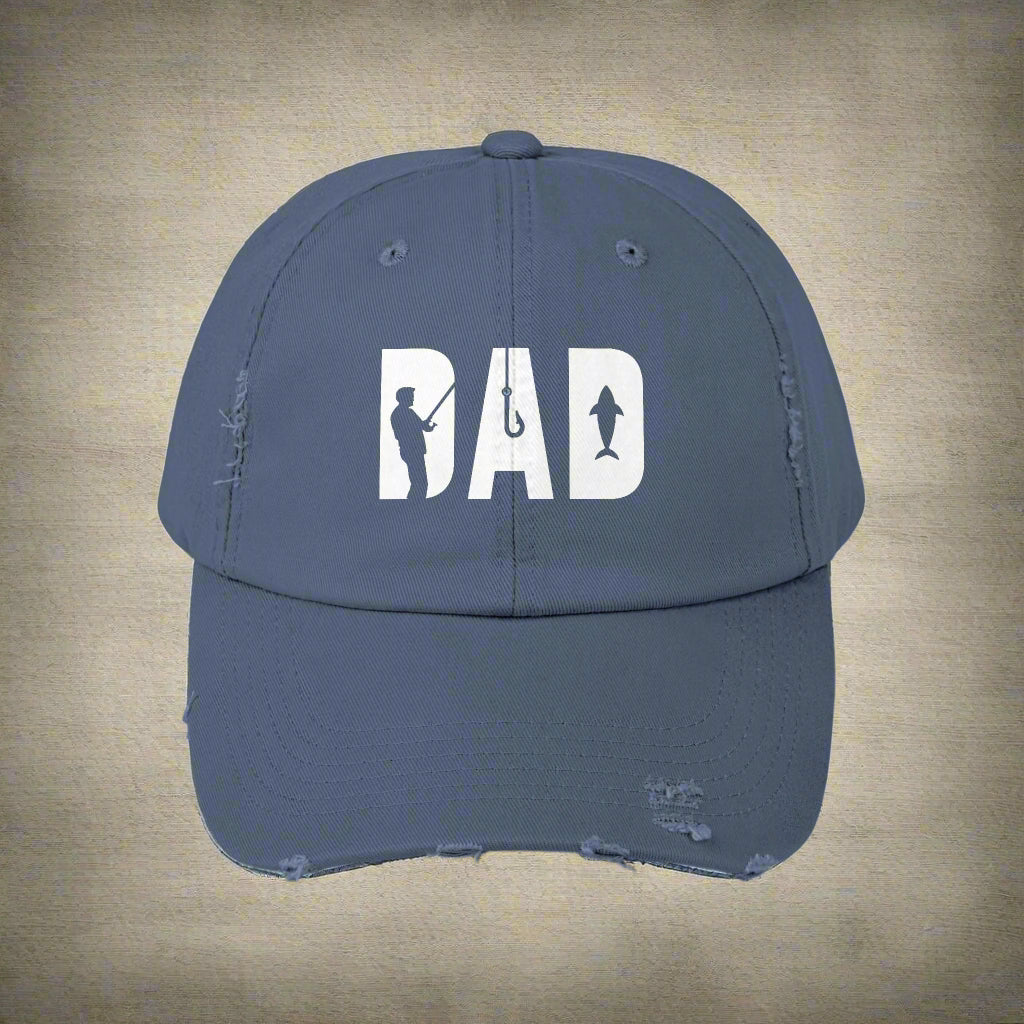 Fishing Dad Distressed Cap
