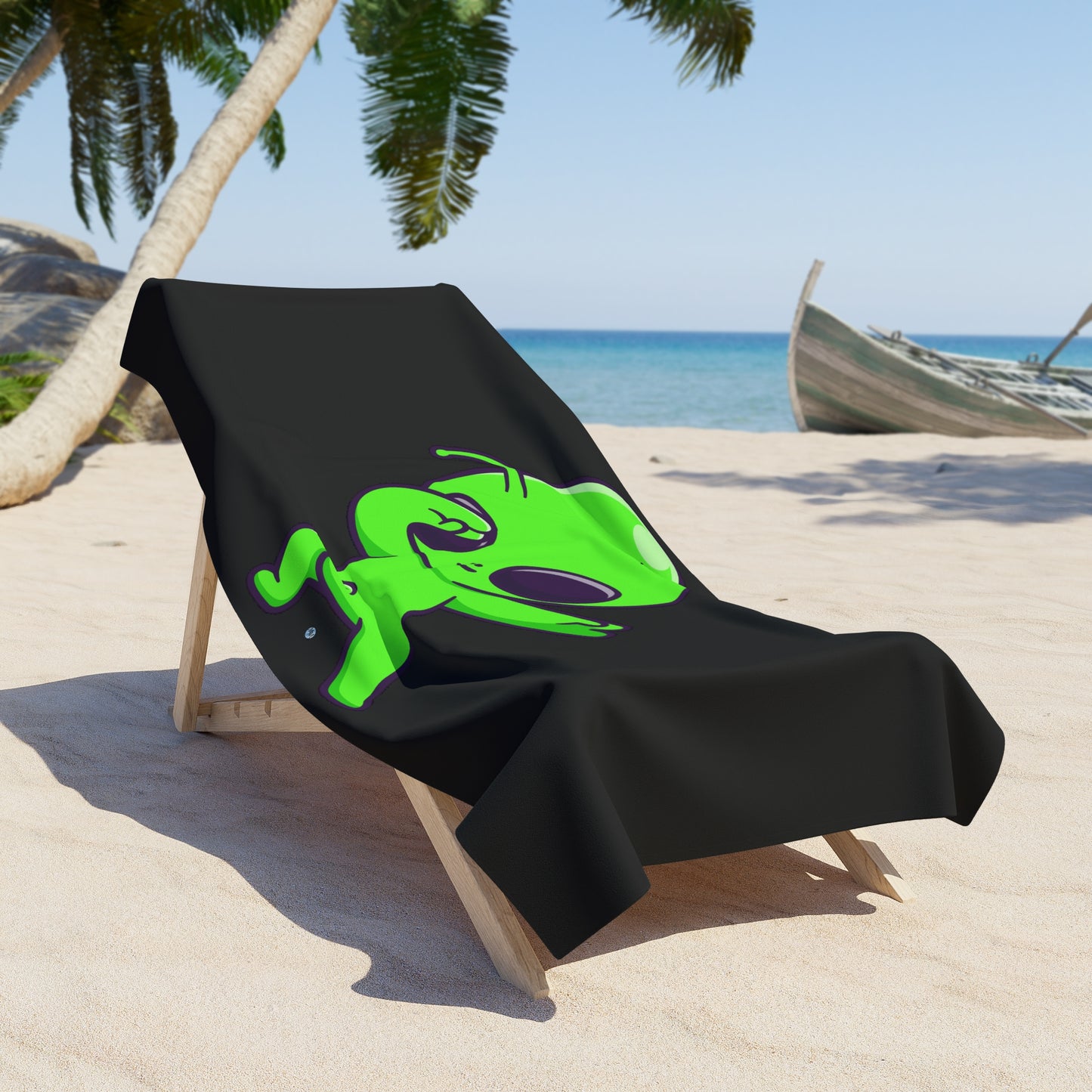 Dabbing Alien Beach Towel