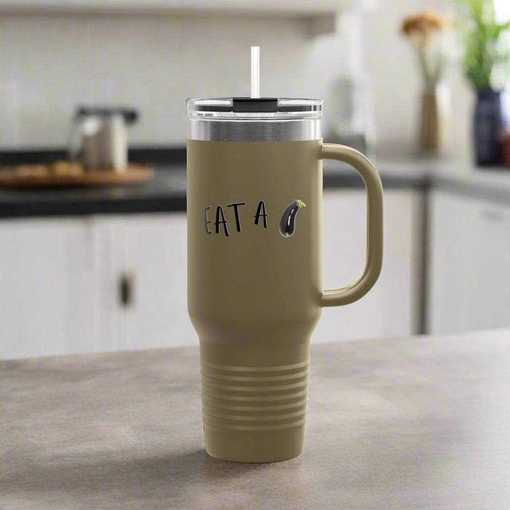 Eat A Dick Polar Camel Insulated Travel Mug, 40oz