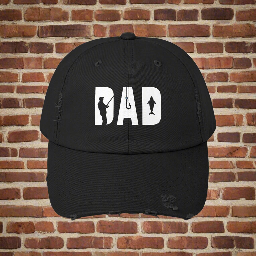 Fishing Dad Distressed Cap