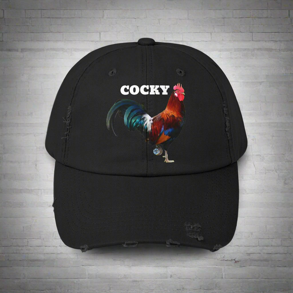 Cocky Distressed Cap