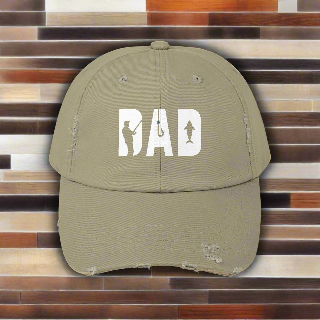 Fishing Dad Distressed Cap
