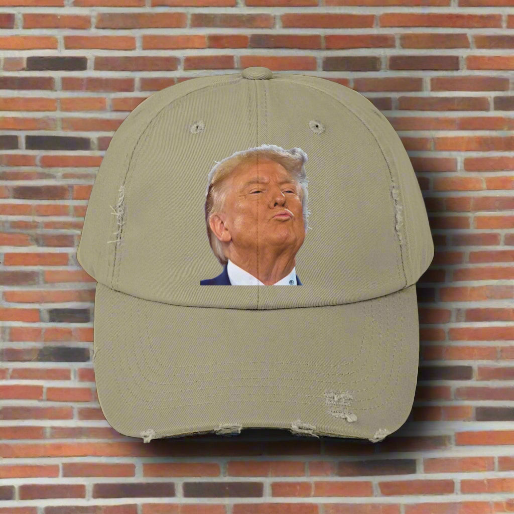 Trump Kiss Distressed Cap