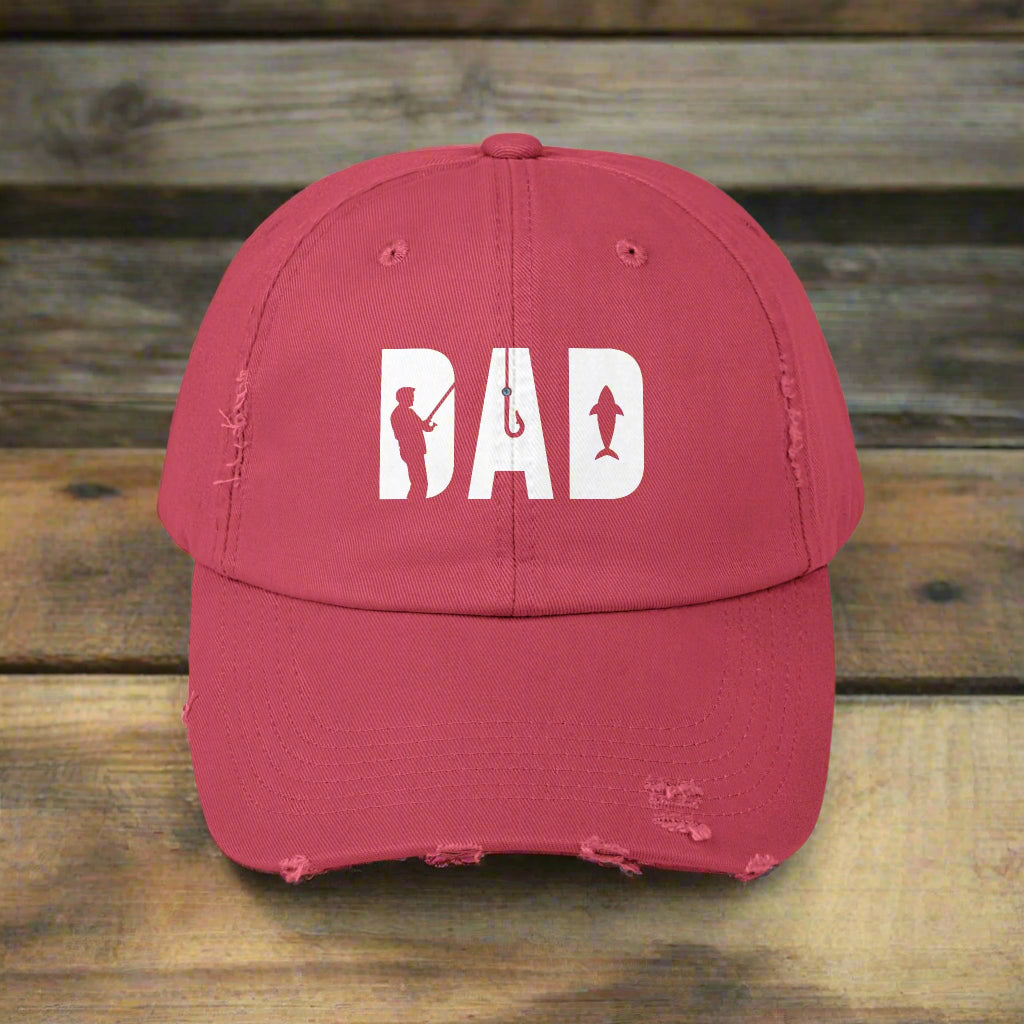 Fishing Dad Distressed Cap
