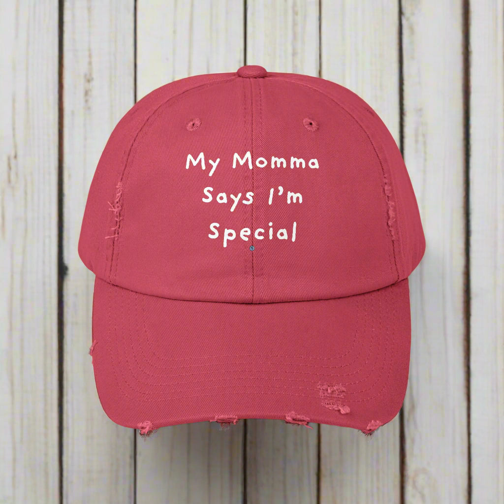 My Momma Says I'm Special Distressed Cap
