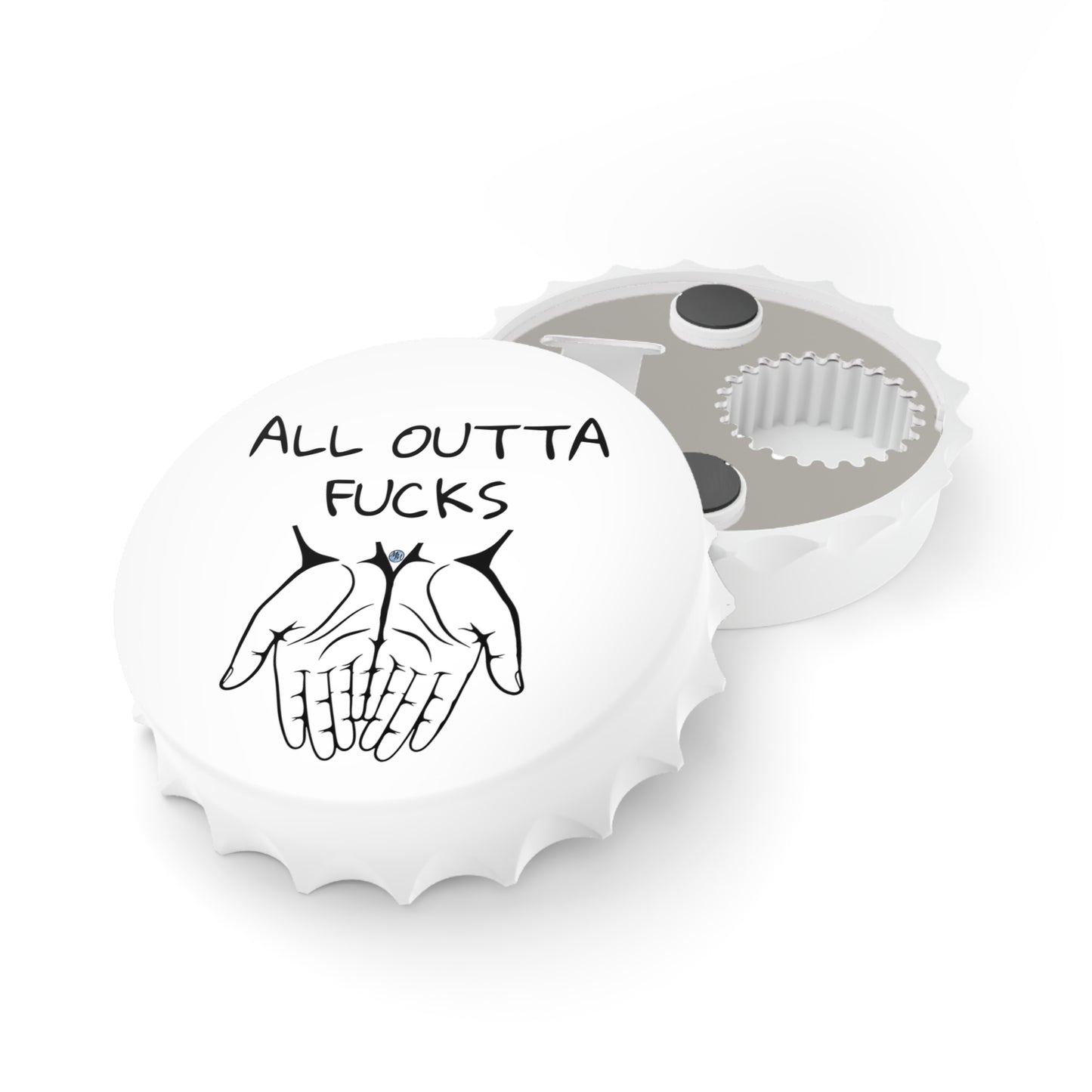 All Outta F*cks Magnetic Dual Bottle Opener