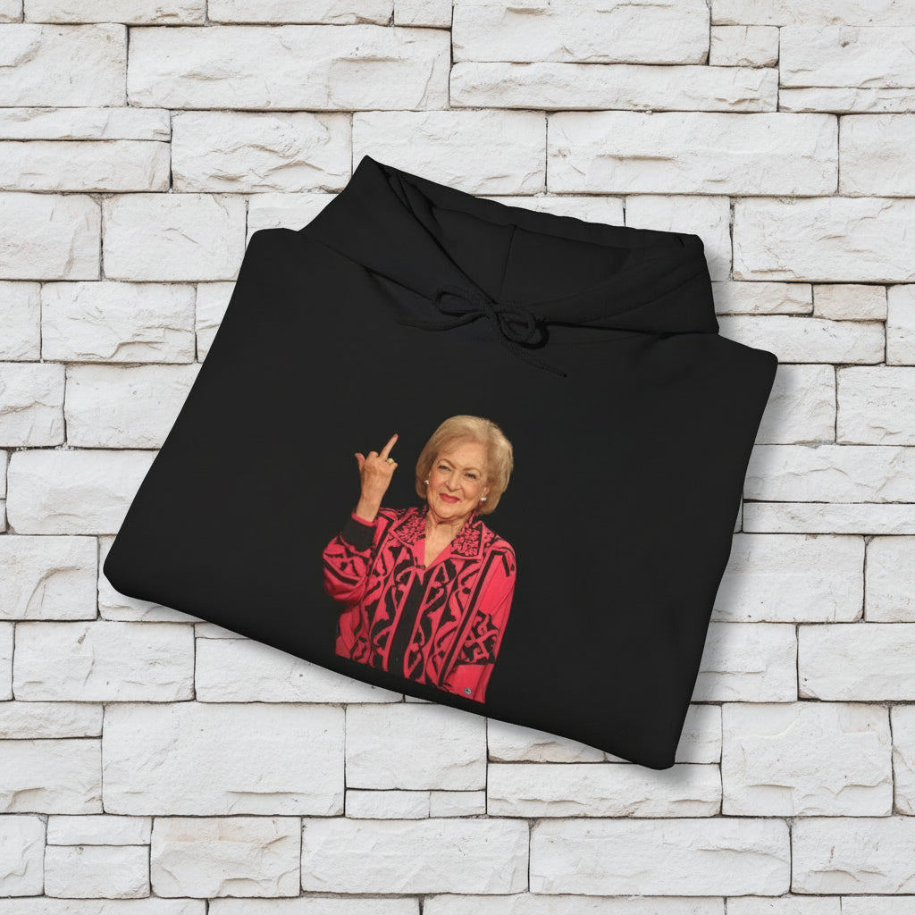 Betty White Middle Finger Comfy Hoodie