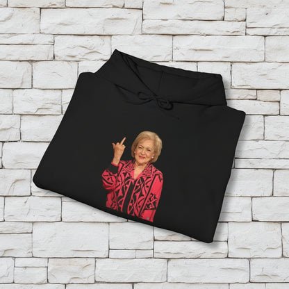 Betty White Middle Finger Comfy Hoodie