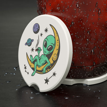 420 Alien Soapstone Car Coaster
