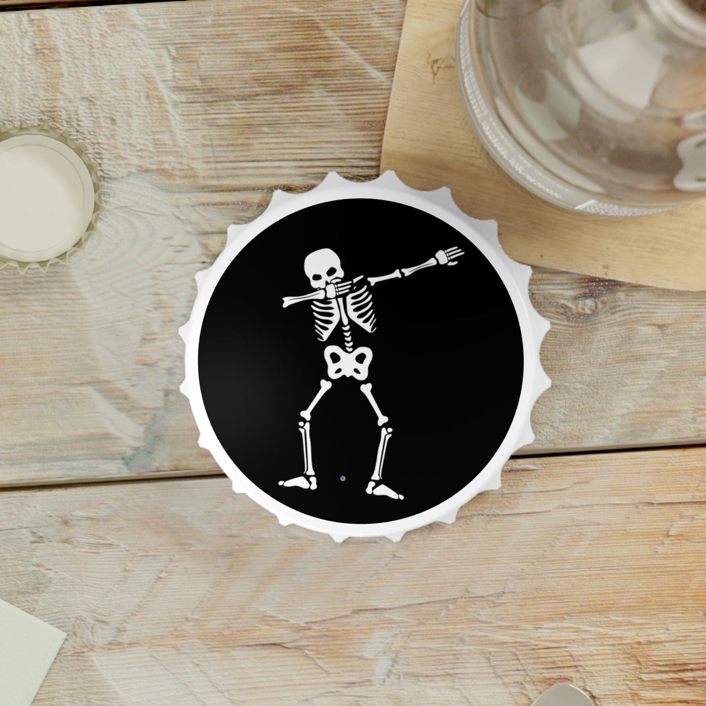 Dabbing Skeleton Magnetic Dual Bottle Opener