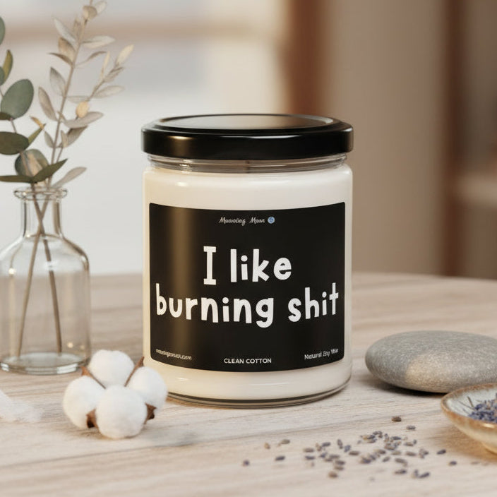 I Like Burning Shit Non-Toxic Soy Candle, 9oz