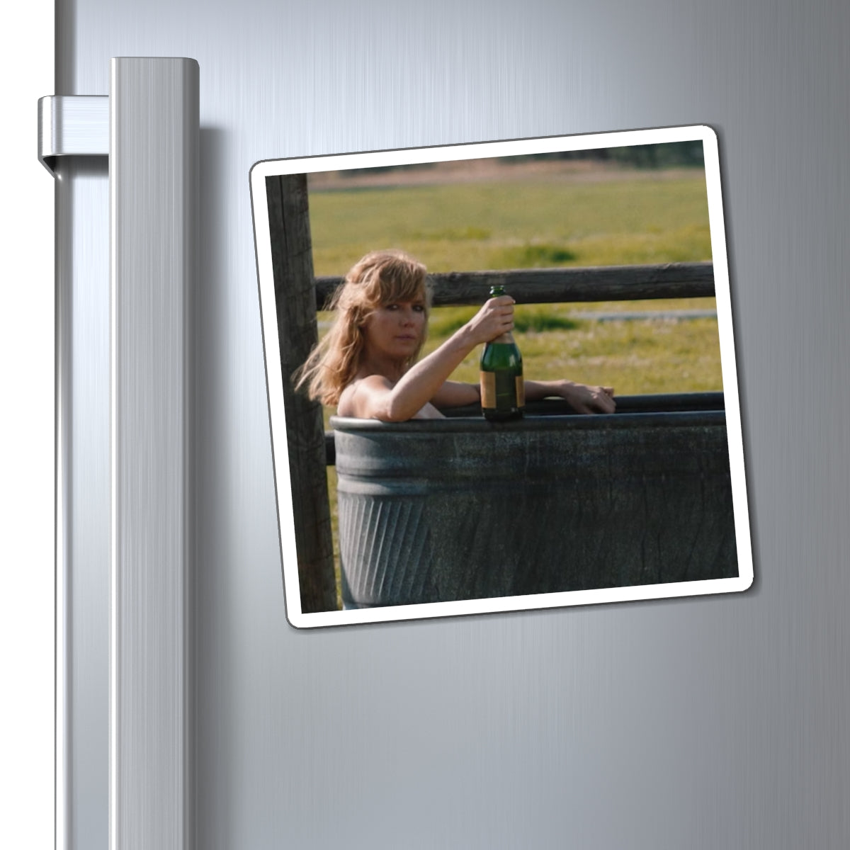 Beth Dutton Bath Tub Square Magnet