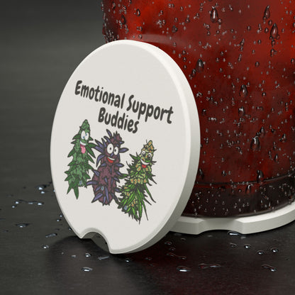 Emotional Support Buddies Soapstone Car Coaster