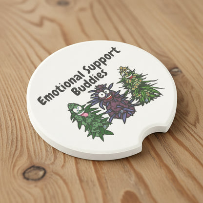 Emotional Support Buddies Soapstone Car Coaster