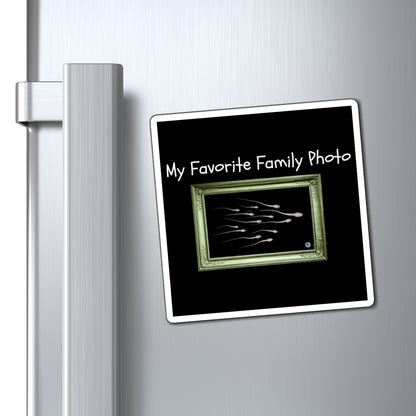My Favorite Family Photo Square Magnet