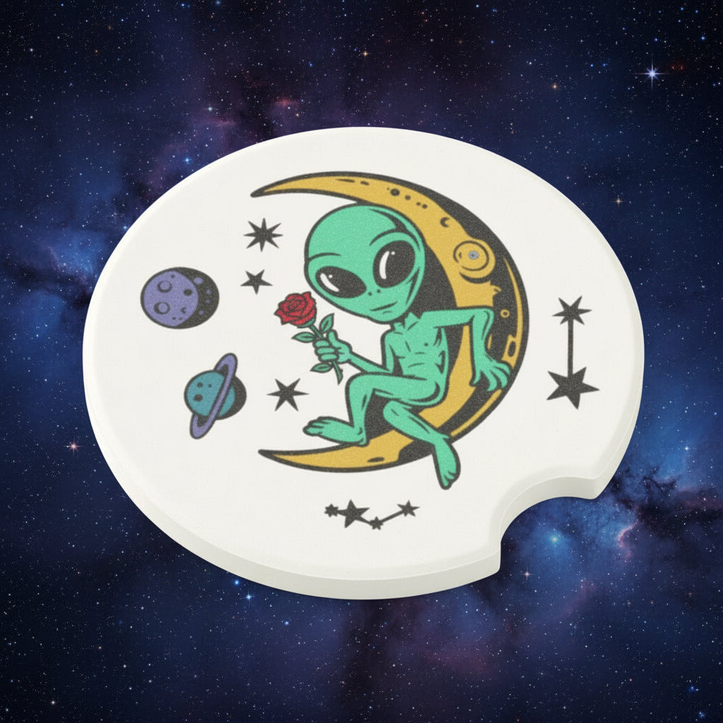 420 Alien Soapstone Car Coaster