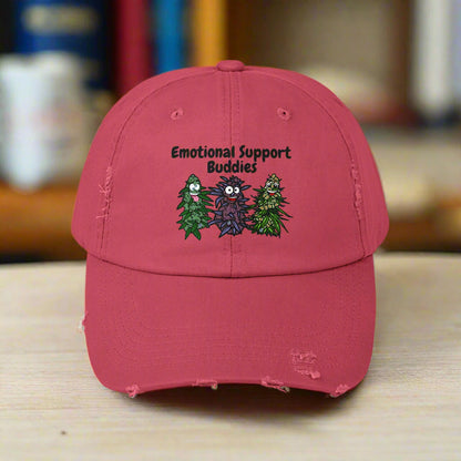 Emotional Support Buddies Distressed Cap