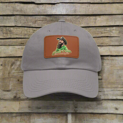 Sweet Pickle Dad Cap with Rectangle Brown Leather Patch