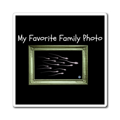 My Favorite Family Photo Square Magnet