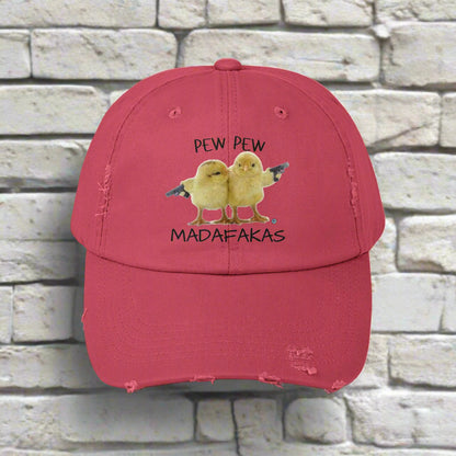 Pew Pew Distressed Cap