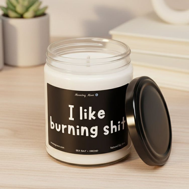 I Like Burning Shit Non-Toxic Soy Candle, 9oz