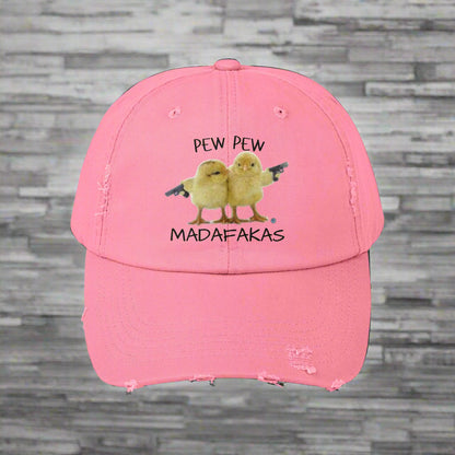 Pew Pew Distressed Cap
