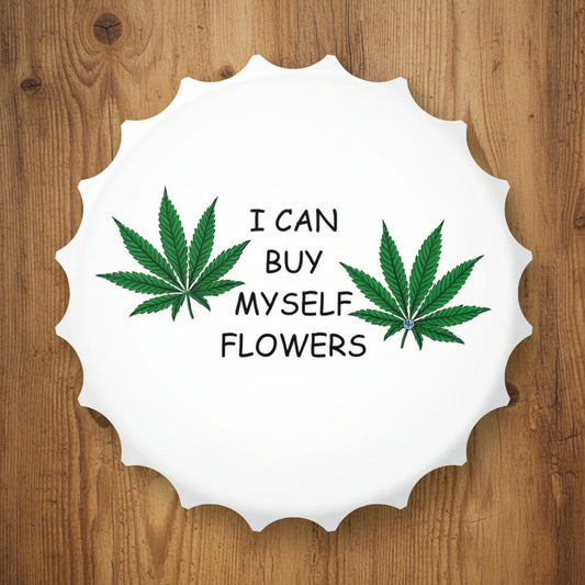 Buy Myself Flowers Magnetic Dual Bottle Opener