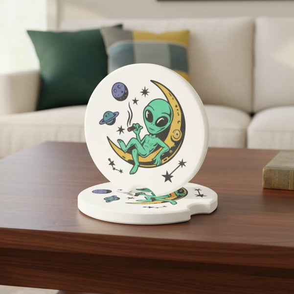 420 Alien Soapstone Car Coaster