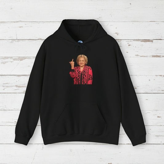 Betty White Middle Finger Comfy Hoodie