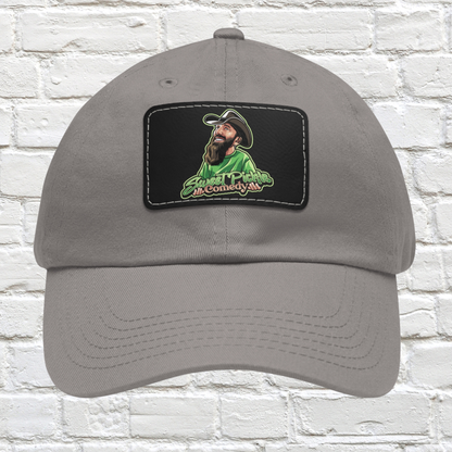 Sweet Pickle Dad Cap with Rectangle Black Leather Patch